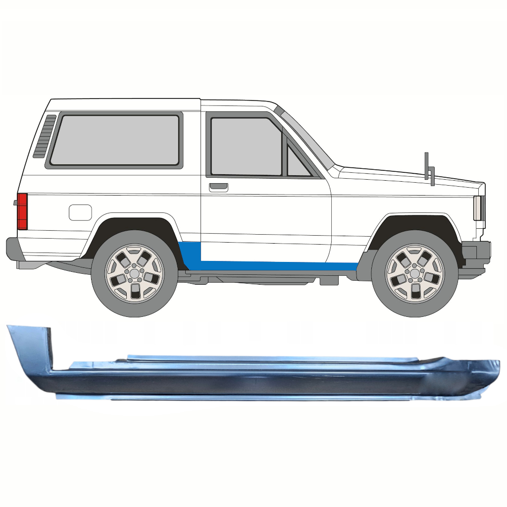 Pilns Slieksnis Priekš Nissan Patrol K160 1979-1990 / Labā 8639
