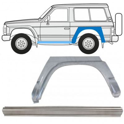 Slieksnis + aizmugurējā spārna daļa priekš Nissan Patrol 1990-1997 / Kreisā / Komplekts 11541