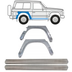 Slieksnis + aizmugurējā spārna daļa priekš Nissan Patrol Y60 GY60 1990-1997 / Kreisais+Labais / Komplekts 11542
