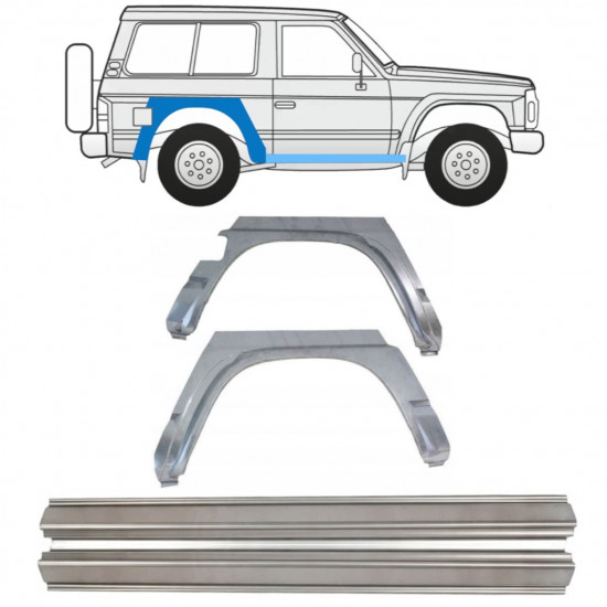 Slieksnis + aizmugurējā spārna daļa priekš Nissan Patrol 1990-1997 / Komplekts 11542