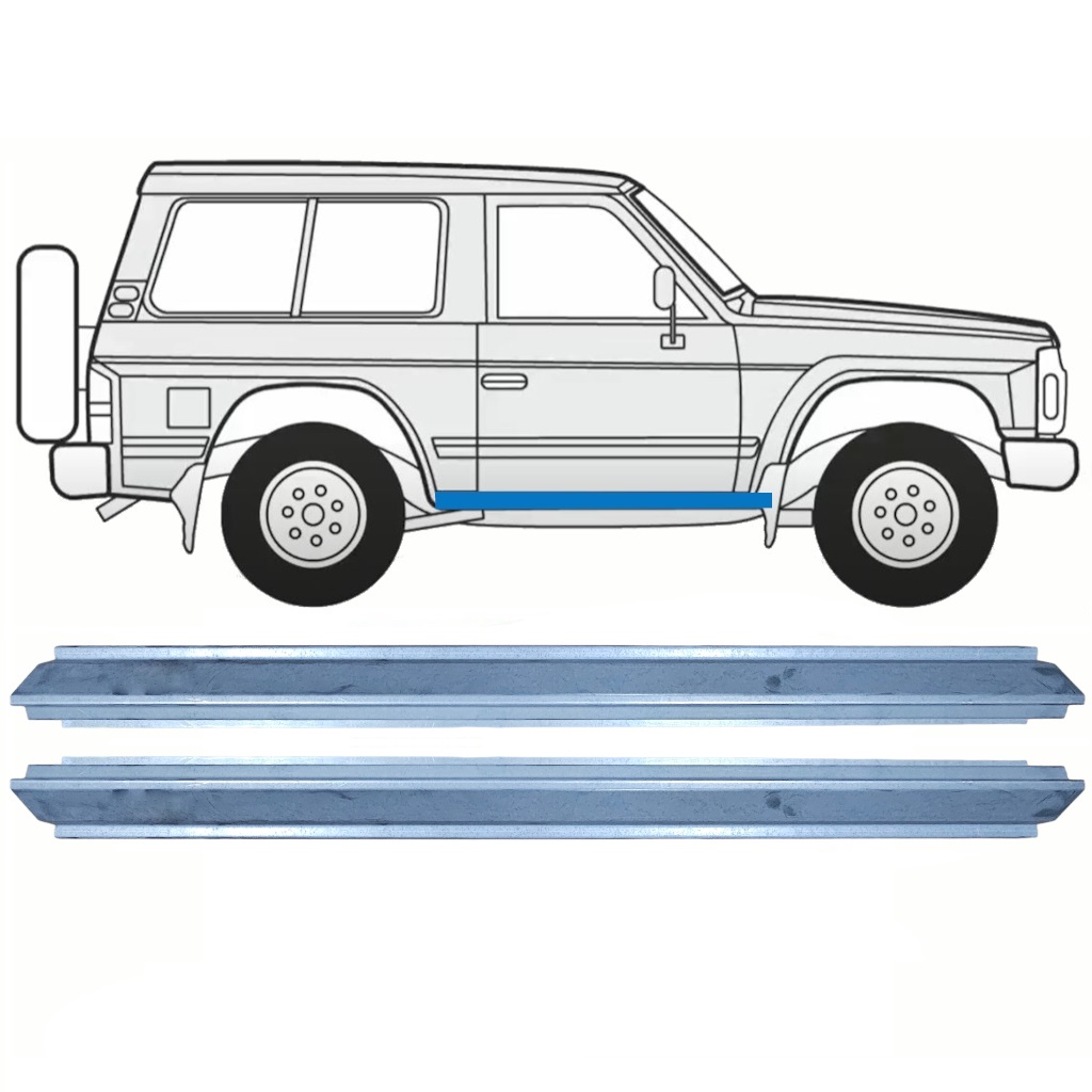 Slieksnis Priekš Nissan Patrol Y60 Gy60 1990-1997 / Kreisais = Labais (Simetrisks) / Komplekts 10465