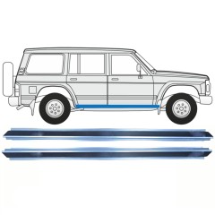 Slieksnis priekš Nissan Patrol Y60 GY60 1990-1997 / Kreisais = Labais (simetrisks) / Komplekts 10312