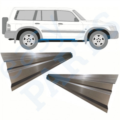 Iekšējais slieksnis priekš Nissan Patrol 1997-2009 / Kreisais = Labais (simetrisks) / Komplekts 10366