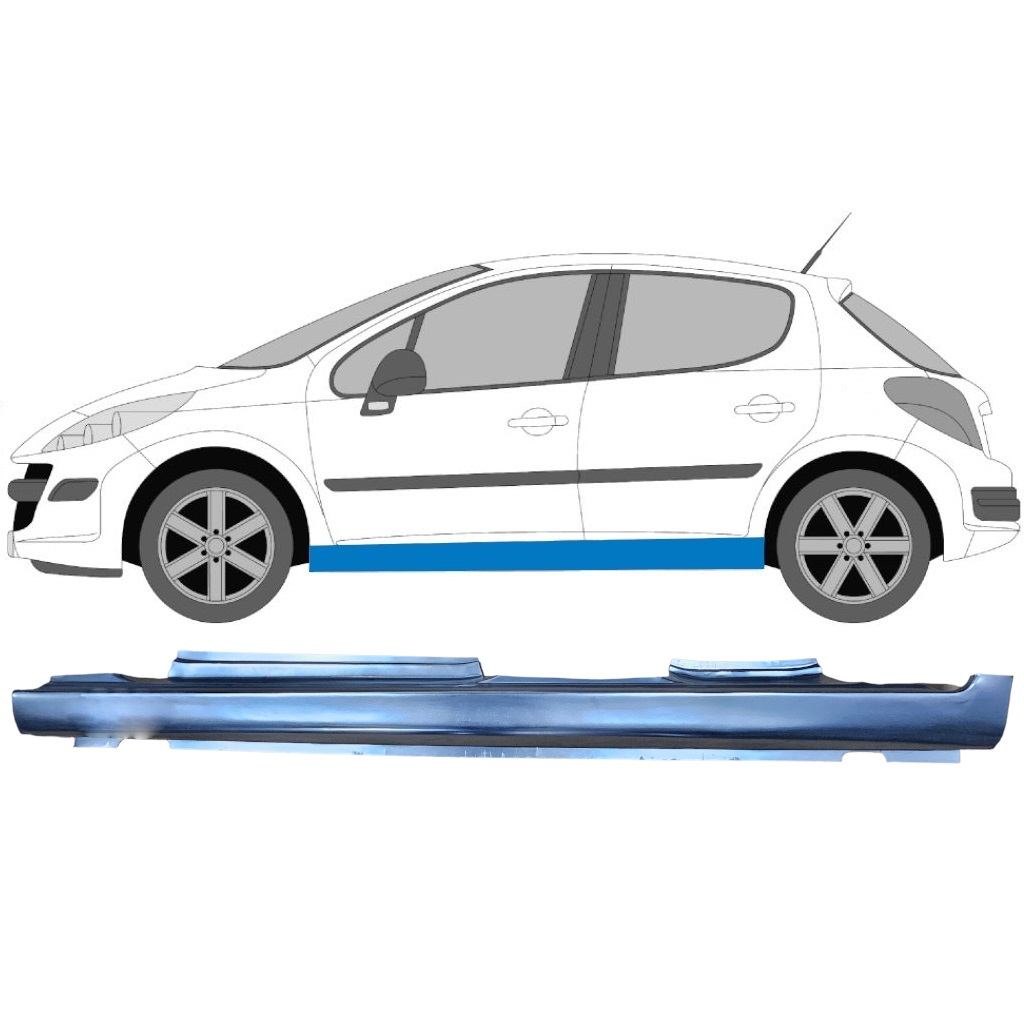 Pilns Slieksnis Priekš Peugeot 207 2006-2013 / Kreisā 5770