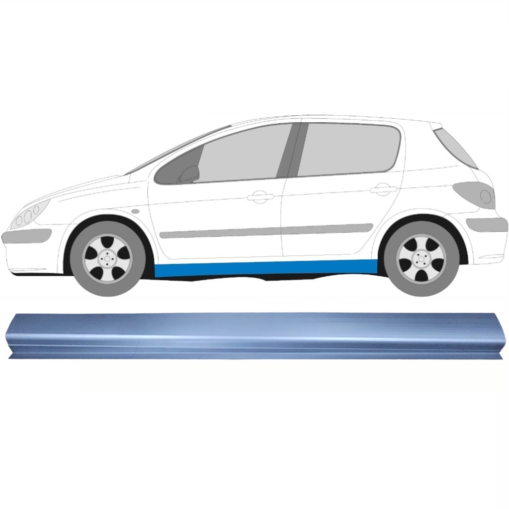 Sliekšņa Apakšējā Daļa Priekš Peugeot 307 2001-2008 / Kreisā 8500