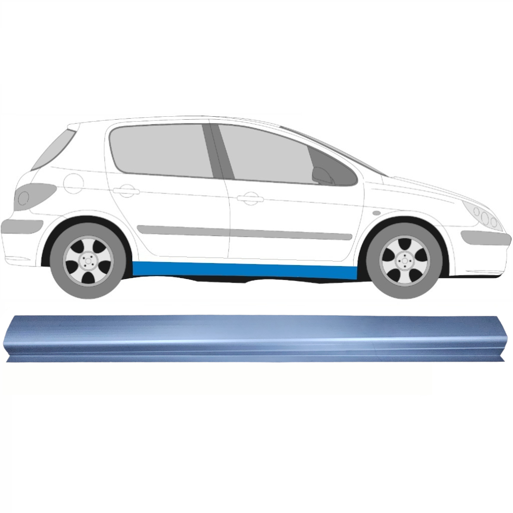 Sliekšņa Apakšējā Daļa Priekš Peugeot 307 2001-2008 / Labā 8501
