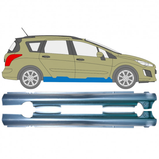 Pilns slieksnis priekš Peugeot 308 2007-2013 / Kreisā / Labā / Kreisais+Labais / Komplekts 12888
