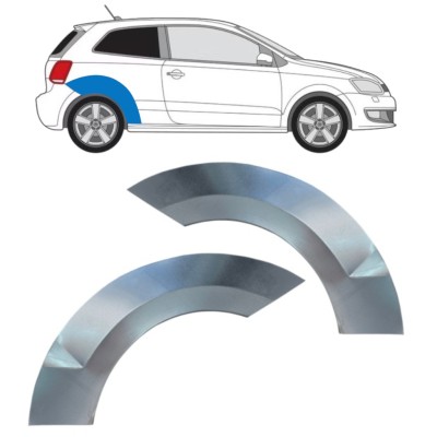 Aizmugurējā arka priekš Volkswagen Polo 2009-2017 / Kreisais+Labais / Komplekts 16360