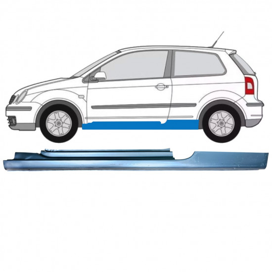 Pilns slieksnis priekš Volkswagen Polo 2001-2009 / Kreisā 12857