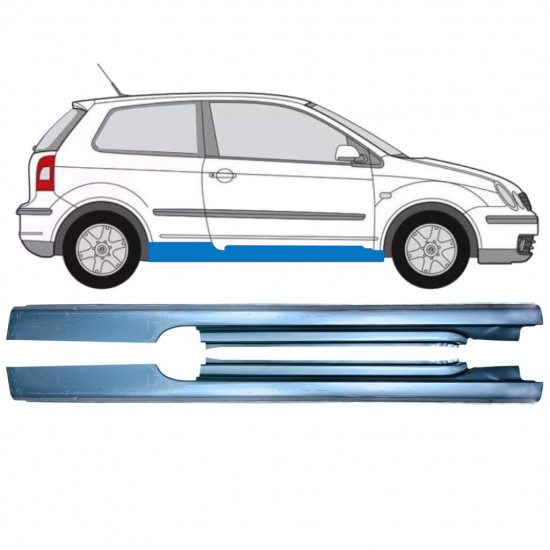 Pilns slieksnis priekš Volkswagen Polo 2001-2009 / Kreisais+Labais / Komplekts 12858