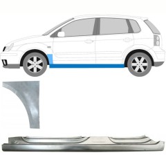 Pilns slieksnis + priekšējā spārna daļa priekš Volkswagen Polo 2001-2009 / Kreisā / Komplekts 8730