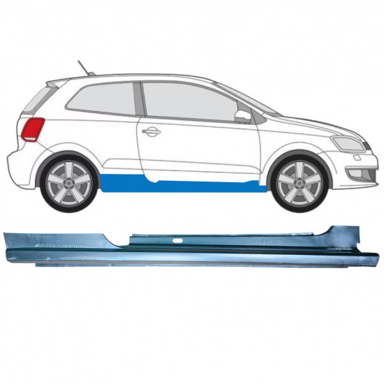 Pilns slieksnis priekš Volkswagen Polo 2009-2017 / Labā 12859