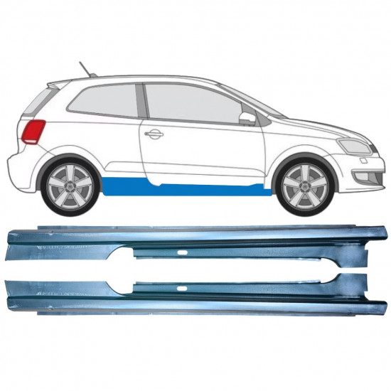 Pilns slieksnis priekš Volkswagen Polo 2009-2017 / Kreisais+Labais / Komplekts 12861