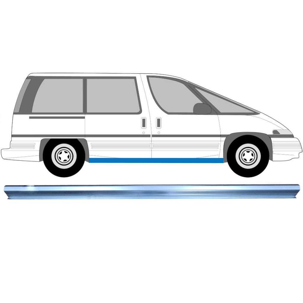 Slieksnis Priekš Chevrolet Trans Sport 1990-1997 / Kreisais = Labais (Simetrisks) 7191