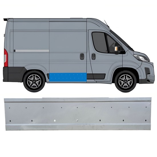 Bīdāmo durvju apakšējā loksne priekš Toyota Proace Max 2024- / Labā 16702