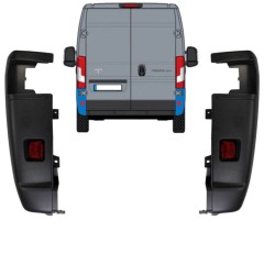 Aizmugurējā bufera stūris 270 grādi priekš Toyota Proace Max 2024- / Kreisais+Labais / Komplekts 15930