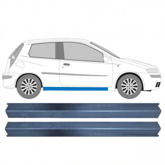 Slieksnis priekš Fiat Punto 2 1999-2010 / Kreisais = Labais (simetrisks) / Komplekts 10396