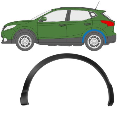Aizmugurējā spārna sānu josla priekš Nissan Qashqai 2013-2021 / Kreisā 11780