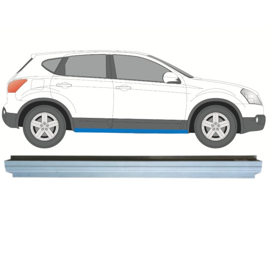 Iekšējais slieksnis priekš Nissan Qashqai 2007-2013 / Kreisais = Labais (simetrisks) 14979