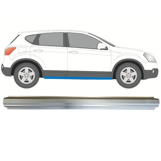 Slieksnis priekš Nissan Qashqai 2007-2013 / Kreisais = Labais (simetrisks) 14981 Slieksnis priekš Nissan Qashqai 2007-2013 / Kreisais = Labais (simetrisks) 14981