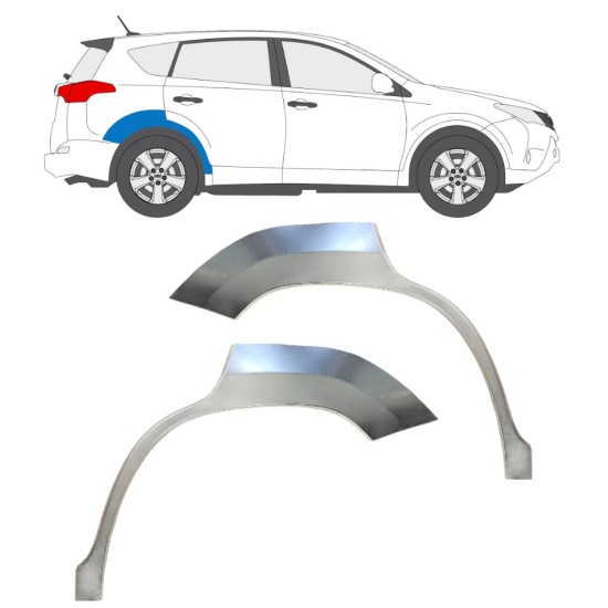 Aizmugurējā arka priekš Toyota Rav4 2013-2018 / Kreisais+Labais / Komplekts 16490