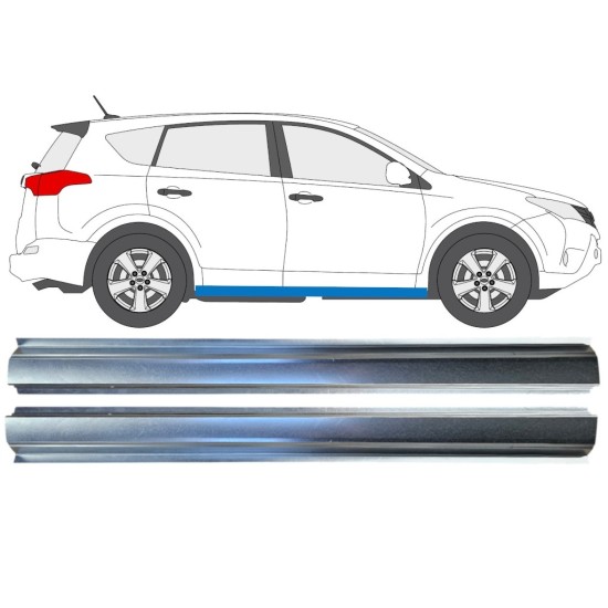 Slieksnis priekš Toyota Rav4 2013-2018 / Kreisais+Labais / Komplekts 16493