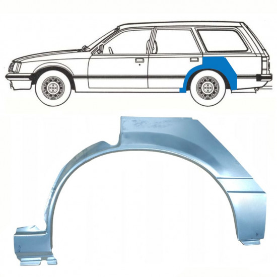 Aizmugurējā arka priekš Opel Rekord E 1977-1986 / Kreisā / COMBI /  10787