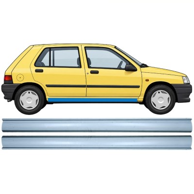 Sliekšņa apakšējā daļa priekš Renault Clio I 1990-1998 / Kreisais+Labais / Komplekts 9850