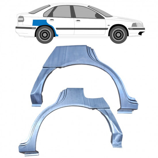 Aizmugurējā arka priekš Volvo S40 / V40 1995-2004 / Kreisais+Labais / Komplekts 9193