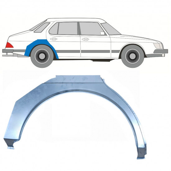 Aizmugurējā arka priekš Saab 900 1978-1995 / Labā 11043