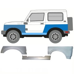 Slieksnis + priekšējā spārna daļa + aizmugurējā spārna daļa priekš Suzuki Samurai 1981- / Kreisā / Komplekts 11180