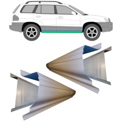 Iekšējais un ārējais slieksnis priekš Hyundai Santa Fe 2001-2006 / Kreisais+Labais / Komplekts 11589