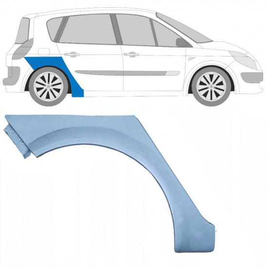 Aizmugurējā arka priekš Renault Scenic 2003-2009 / Labā 10227