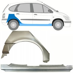 Slieksnis + aizmugurējā spārna daļa priekš Renault Megane I Scenic 1995-2003 / Labā / Komplekts 10099