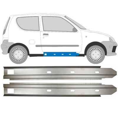 Iekšējais slieksnis priekš Fiat Seicento 1998-2010 / Kreisais+Labais / Komplekts 14716
