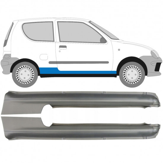 Pilns slieksnis priekš Fiat Seicento 1998-2010 / Kreisais+Labais / Komplekts 9598