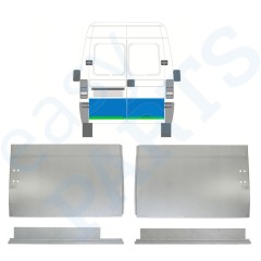 Aizmugurējo durvju iekšējā un ārējā daļa priekš Fiat Ducato 1994-2006 / Kreisais+Labais / Komplekts 9755