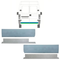 Aizmugurējo durvju zema iekšējā un ārējā daļa priekš Fiat Ducato 1994-2006 / Kreisais+Labais / Komplekts 9751