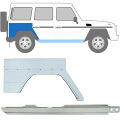 Slieksnis + aizmugurējā spārna daļa priekš Mercedes G-Class W460 W461 W463 1979- / Labā / Komplekts 10005