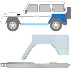 Slieksnis + aizmugurējā spārna daļa priekš Mercedes G-Class W460 W461 W463 1979- / Kreisā / Komplekts 10010
