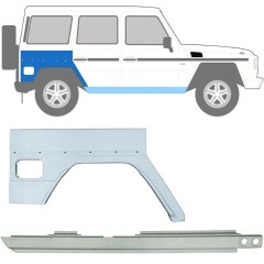 Slieksnis + aizmugurējā spārna daļa priekš Mercedes G-Class W460 W461 W463 1979- / Labā / Komplekts 10009