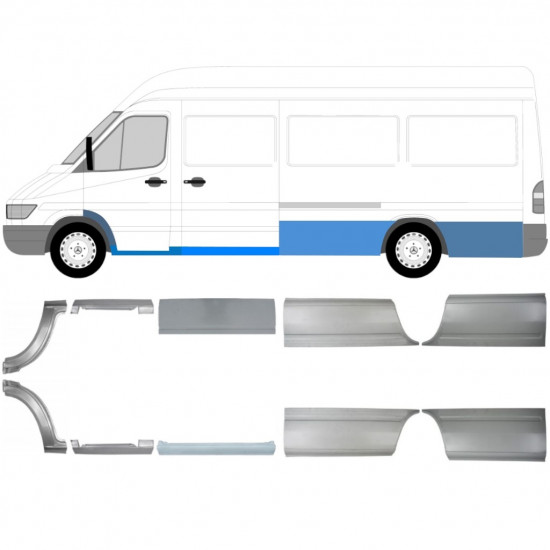 Remontdaļu komplekts priekš Mercedes Sprinter 1995-2006 / LWB / Kreisais+Labais /  5297