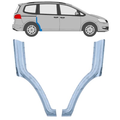 Aizmugurējā arka priekšējā daļa priekš Volkswagen Sharan 2010-2022 / Kreisais+Labais / Komplekts 14602