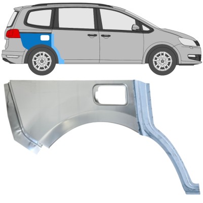 Aizmugurējā arka priekš Volkswagen Sharan 2010-2022 / Labā / Komplekts 14603