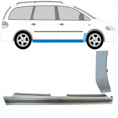 Pilns slieksnis + priekšējā spārna daļa priekš Volkswagen Sharan 1995-2010 / Labā / Komplekts 10368