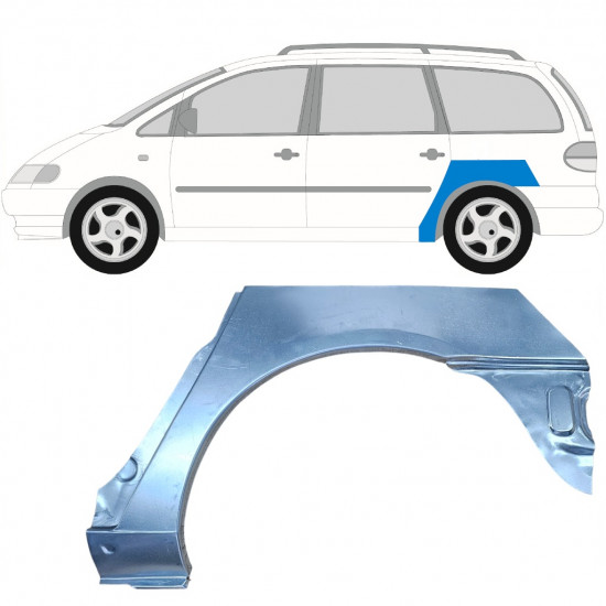 Aizmugurējā arka priekš VW Sharan Ford Galaxy 1995-2000 / Kreisā 6590