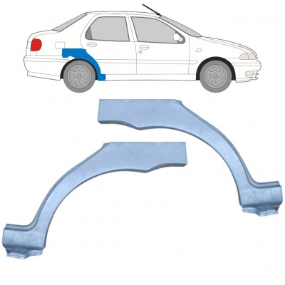 Aizmugurējā arka priekš Fiat Siena 1997-2001 / Kreisais+Labais / Komplekts 9939