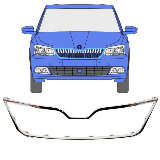 Radiatora restes rāmis priekš Skoda Fabia 2014-2018 16190