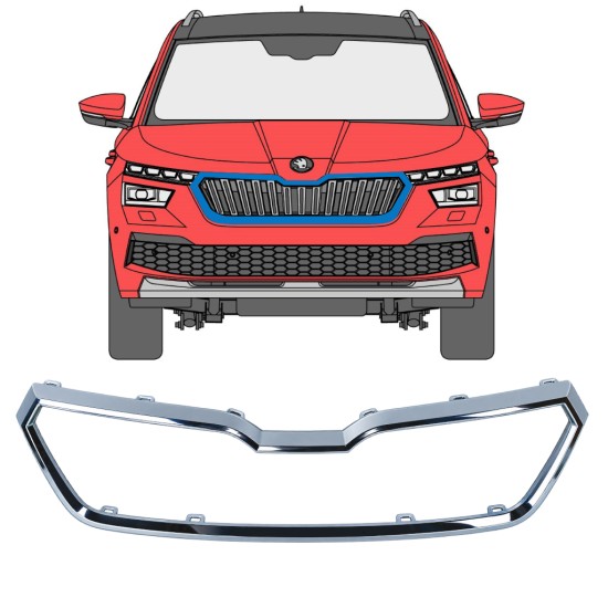 Radiatora restes rāmis priekš Skoda Kamiq 2019-2023 17226