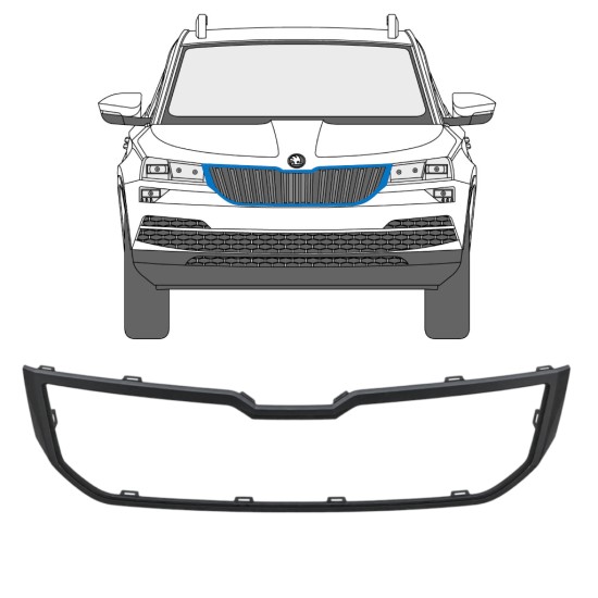 Radiatora restes rāmis priekš Skoda Karoq 2017-2022 17233